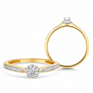 SOFIA DIAMONDS arany eljegyzési gyűrű gyémánttal  gyűrű UDRG48708Y-H-I1