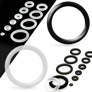 Tartalék szilikongyűrű a fültágítókhoz fekete színben - Vastagság: 11 mm